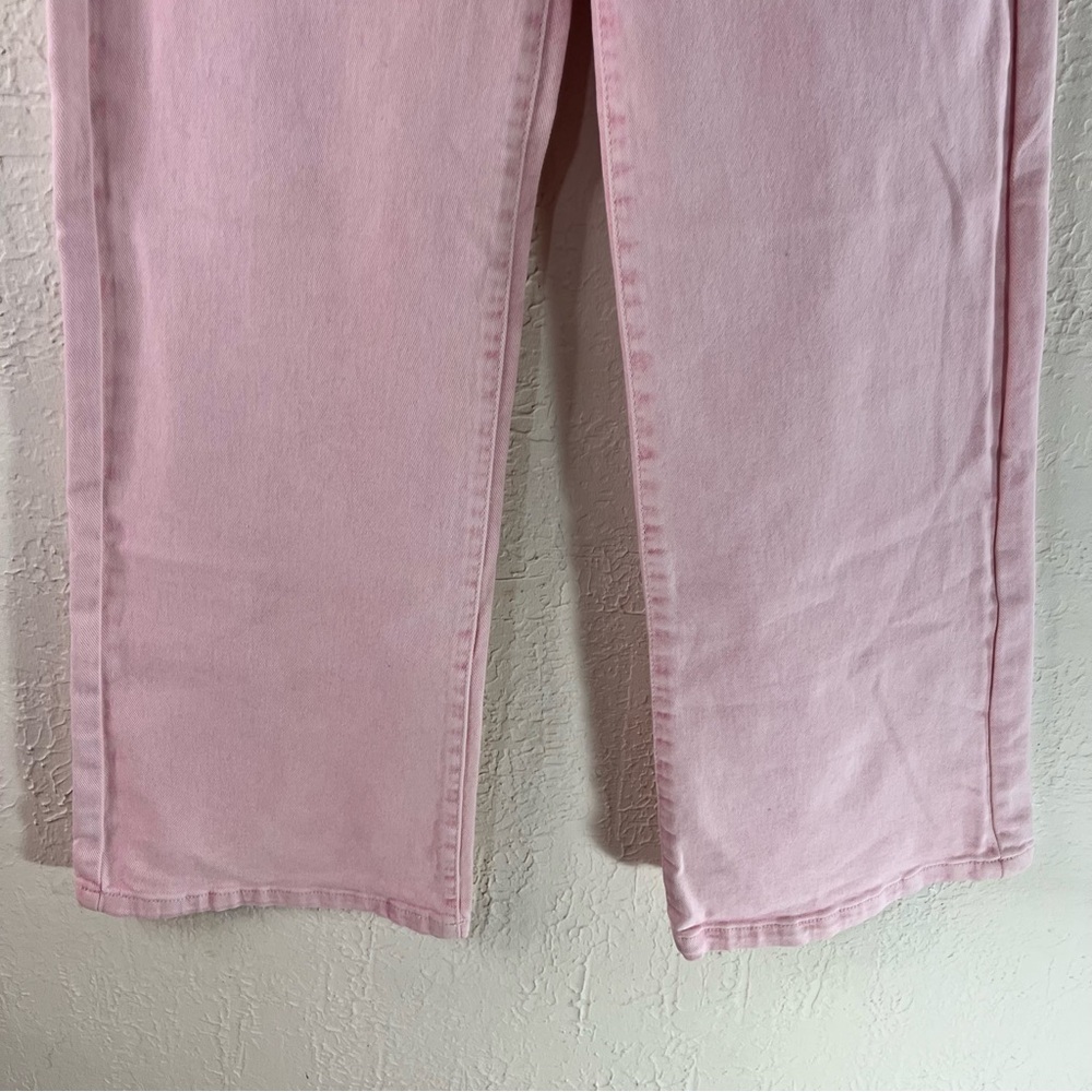 Risen High Rise Acid Pink Tummy Control Wide Leg Jeans - Picture 6 of 13
